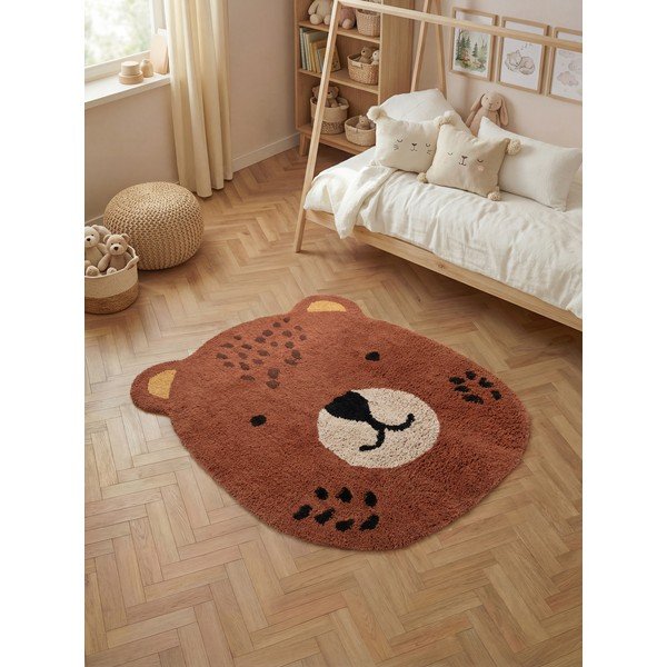Covor pentru copii maro lavabil/țesut manual din bumbac 120x149 cm Snuggle Berry – Hanse Home-image-1
