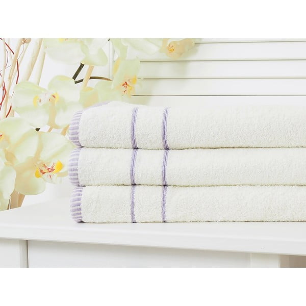 Prosop mov lavandă/crem 50x90 cm – B.E.S.-image-1