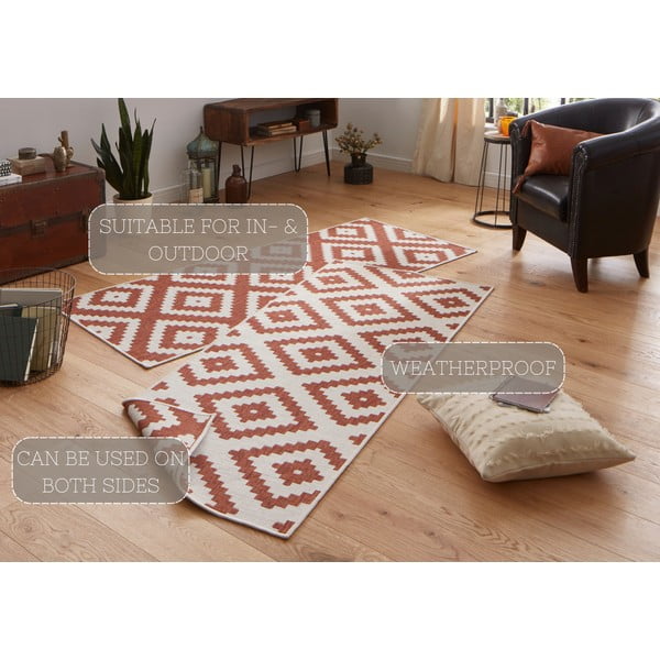 Covor adecvat pentru exterior NORTHRUGS Malta, 80 x 250 cm, maro - crem-image-4