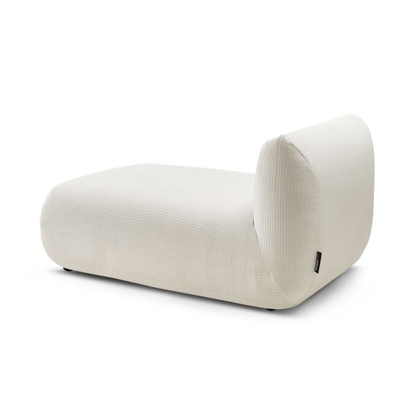 Modul pentru canapea alb cu tapițerie din catifea reiată Lecomte – Bobochic Paris-image-3