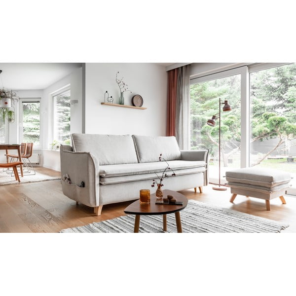 Canapea crem extensibilă 225 cm Charming Charlie – Miuform-image-4