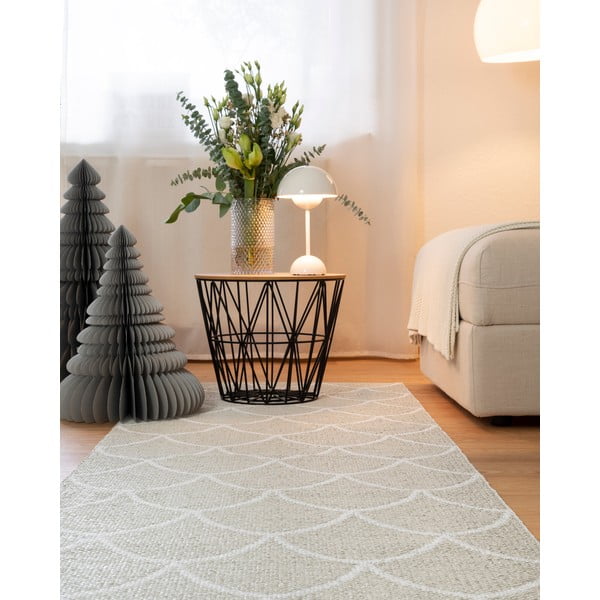 Covor tip traversă pentru interior și exterior crem 70x300 cm Kotte Linen – Pappelina-image-1