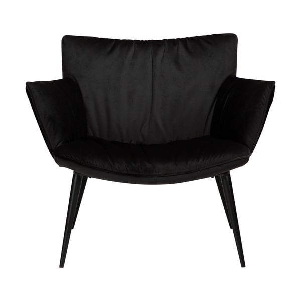 Fotoliu cu husă din catifea DAN-FORM Denmark Join, negru-image-1
