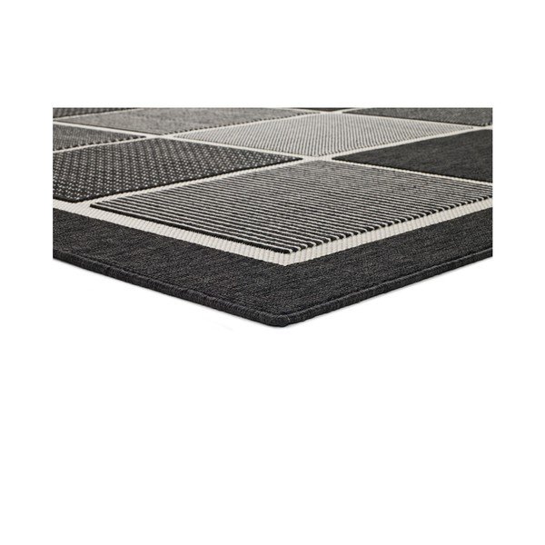 Covor pentru exterior Universal Nicol Squares, 120 x 170 cm, negru-gri-image-1