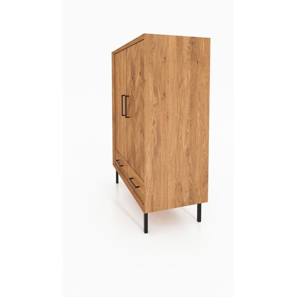 Dulap din lemn de stejar 97x125 cm Abies – The Beds-image-1