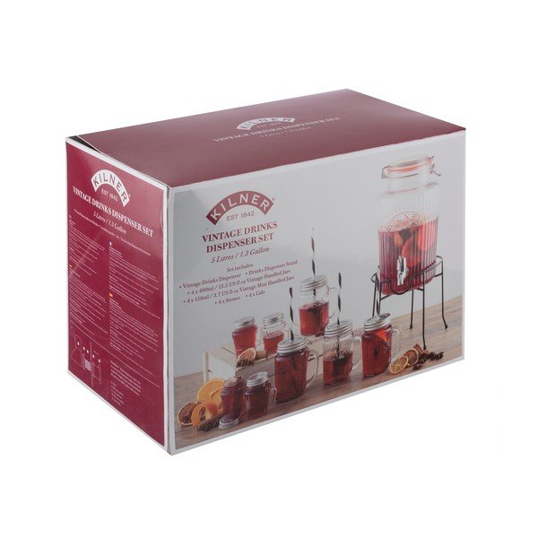 Set dozator băuturi cu 8 căni Kilner Vintage-image-1