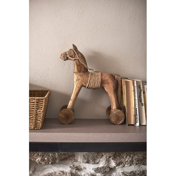 Statuetă decorativă din lemn Antic Line Cheval, înălțime 31 cm, formă cal-image-1