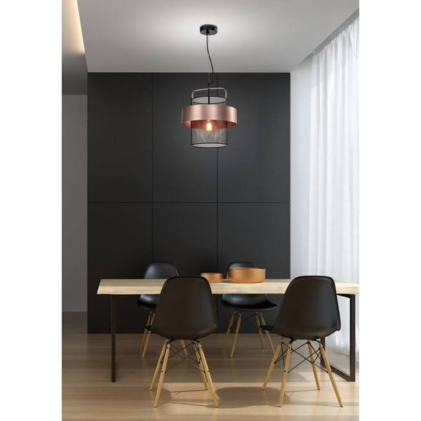 Lustră negru-arămiu din metal ø 30 cm Fiba – Candellux Lighting-image-1