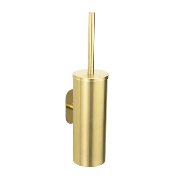 Perie de WC aurie autoadezivă din oțel inoxidabil Orea Gold – Wenko