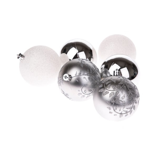 Globuri de Crăciun 6 buc. din plastic ø 8 cm – Dakls