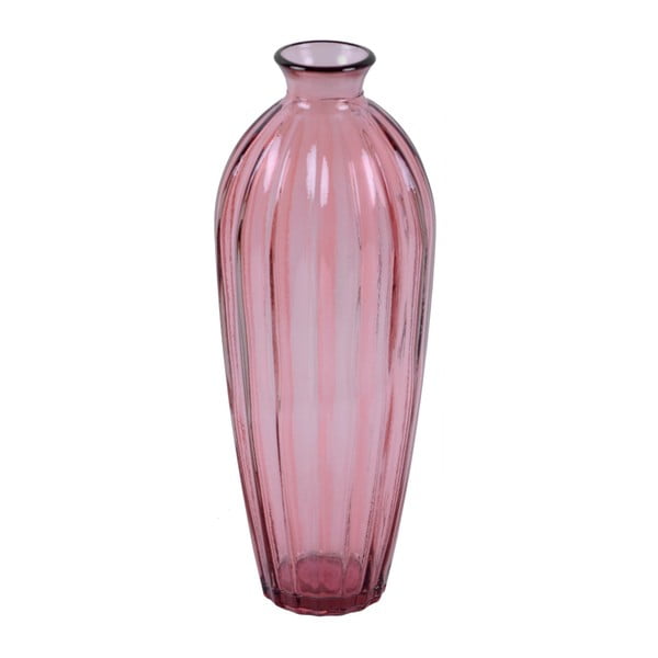 Vază din sticlă reciclată Ego Dekor Etnico, 28 cm h, roz