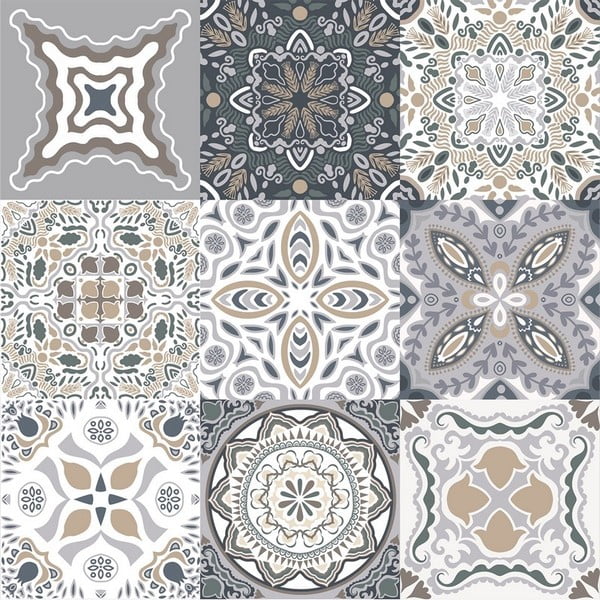 Set 9 autocolante decorative pentru perete Ambiance Orfeo, 10 x 10 cm-image-2