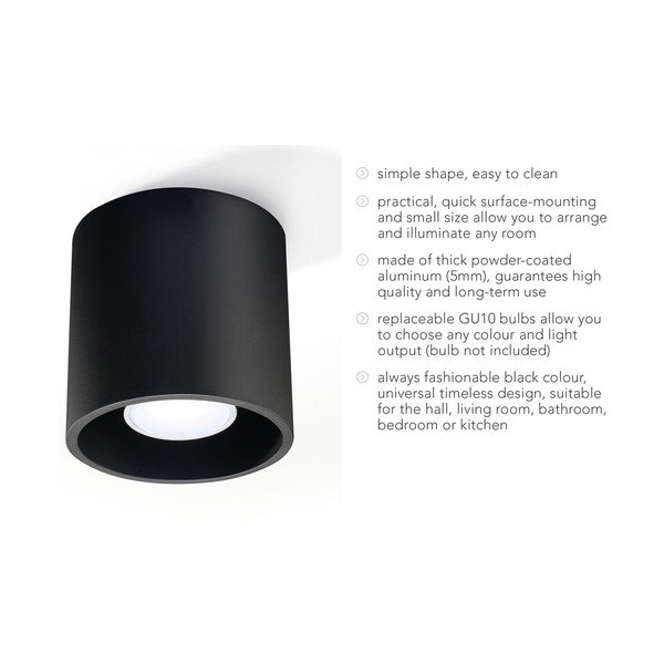 Plafonieră Sollux Roda, negru-image-4