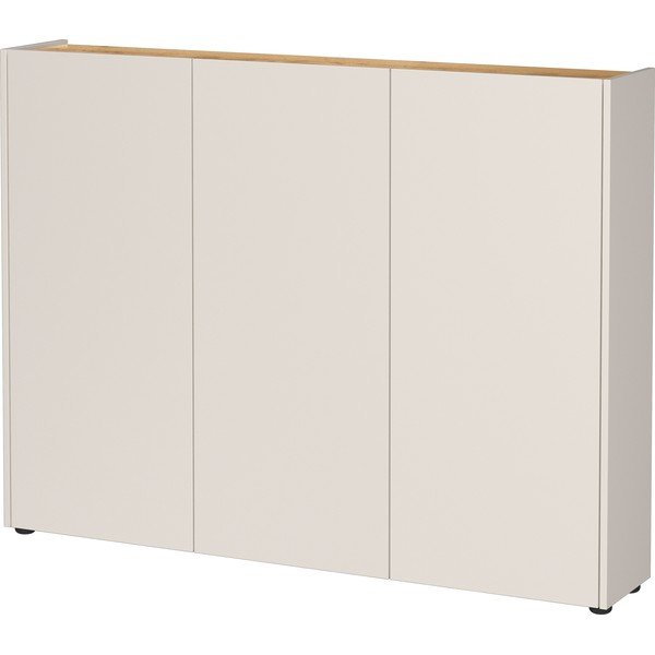 Dulap crem cu aspect de lemn de stejar 138x105x25 cm Libbiano – Germania