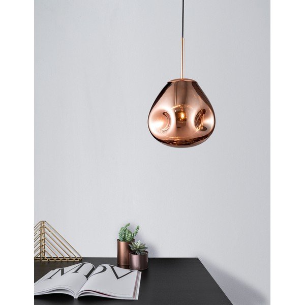 Lustră roz auriu din sticlă ø 25 cm Lava – Nova Luce-image-1