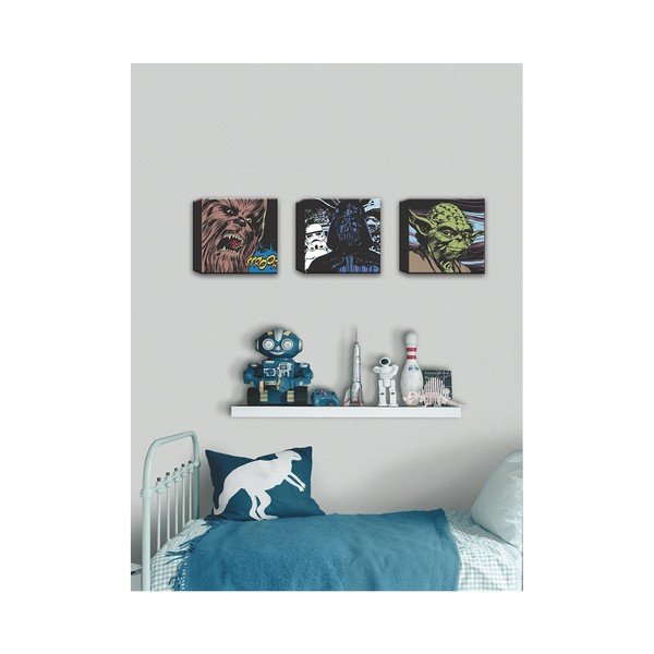 Se 3 tablouri Star Wars 30 x 30 cm-image-1