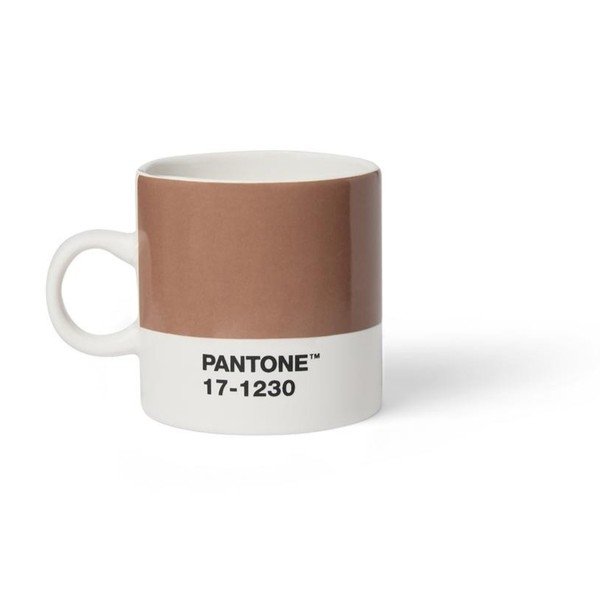 Cană maro deschis pentru espresso din ceramică 120 ml Mocha Mousse 17-1230 – Pantone