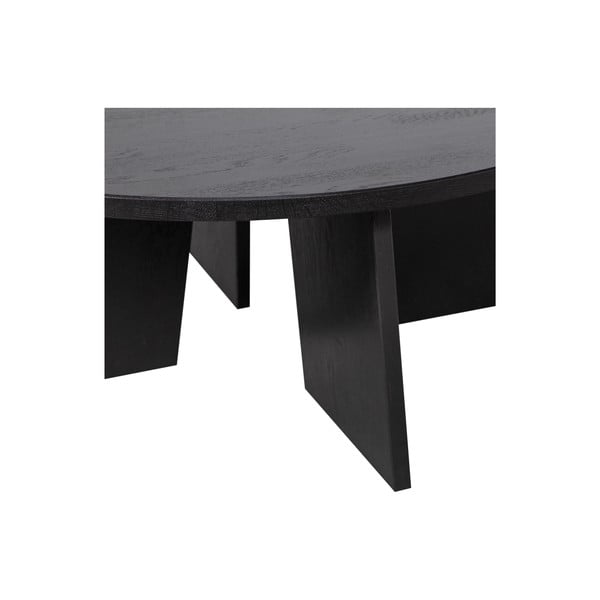 Măsuță de cafea neagră rotundă ø 90 cm Fries – WOOOD-image-3