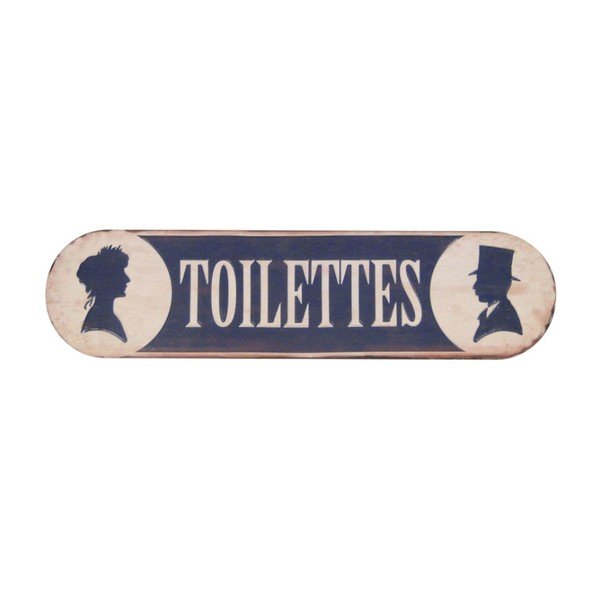 Tăbliță indicator pentru ușă Antic Line Toilettes Fer