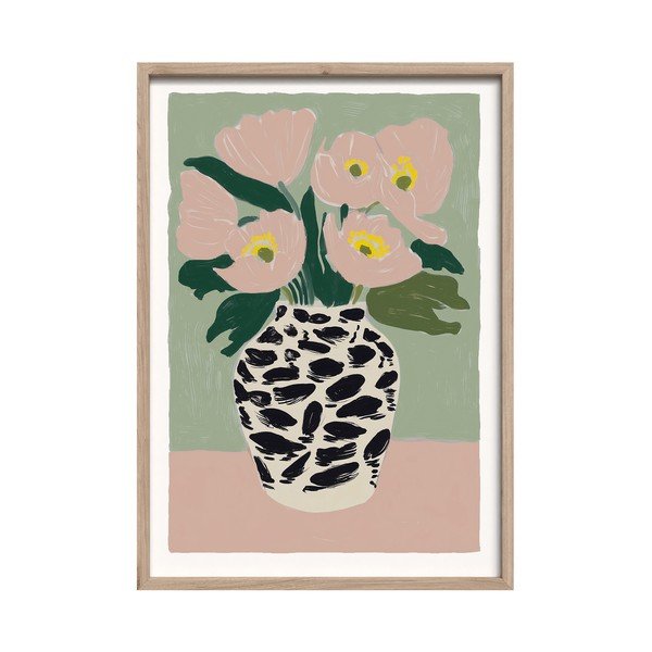 Tablou cu ramă imprimat 50x70 cm Spotted Vase – Styler