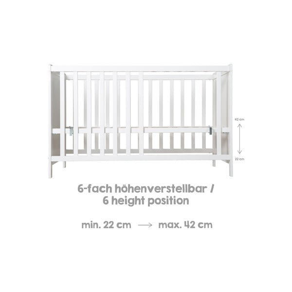 Pătuț alb co-sleeping 60x120 cm Hamburg – Roba-image-4