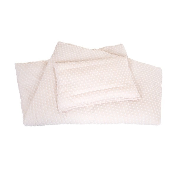 Lenjerie de pat pentru copii bej din amestec de bumbac pentru pătuț 100x135 cm Frosty Almond – Roba-image-2
