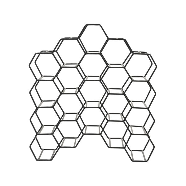 Suport pentru vinuri din metal negru pentru 12 sticle Salbris - Light & Living