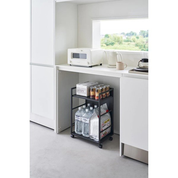 Etajeră pe roți neagră din metal 42x60 cm Tower – YAMAZAKI-image-3