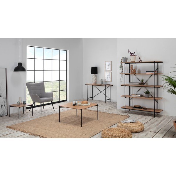 Măsuță de cafea în decor de lemn de stejar Markeric Idara, înălțime 50 cm-image-3