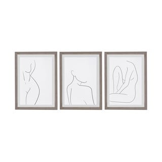 Set 3 tablouri cu ramă pentru perete Surdic Body Studies, 30 x 40 cm