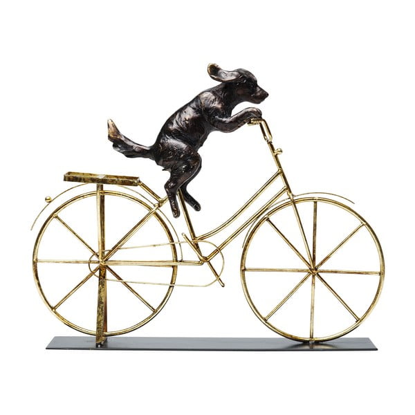 Statuetă din metal Dog with Bicycle – Kare Design