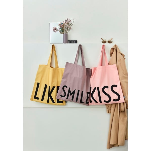 Sacoșă de pânză Design Letters Like, galben-image-1