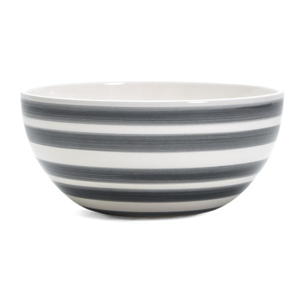 Bol din gresie ceramică Kähler Design Omaggio, ⌀ 20 cm, gri - alb