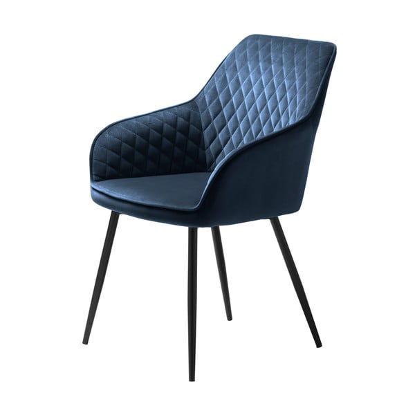 Scaun de dining albastru din catifea Milton – Unique Furniture