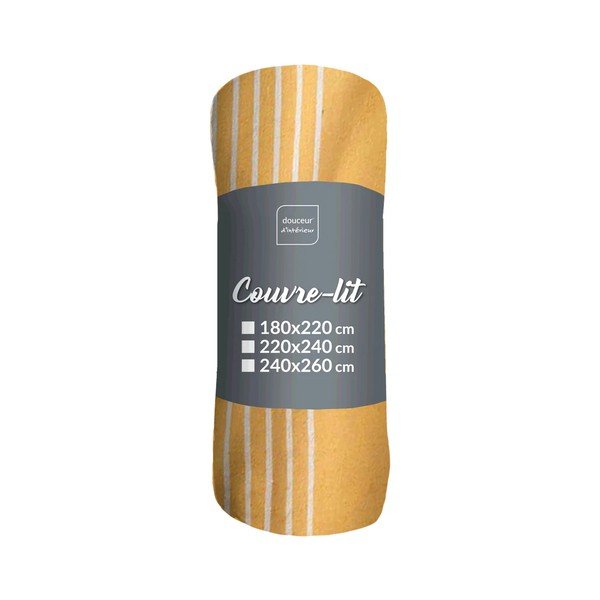 Cuvertură galbenă 220x240 cm Adele – douceur d'intérieur