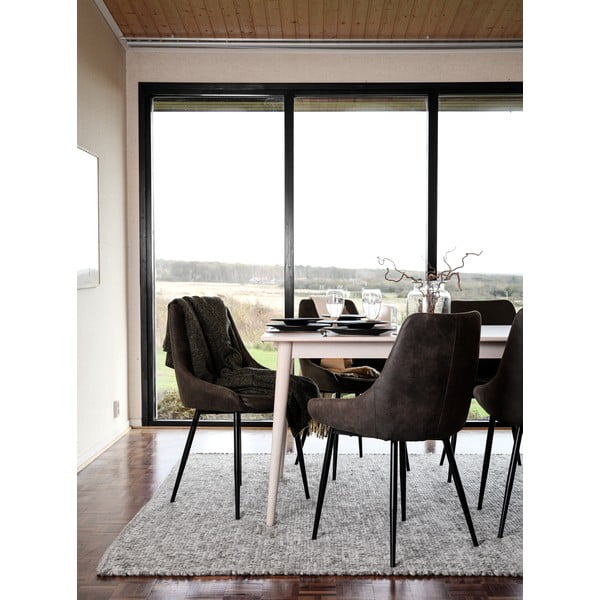 Masă de dining extensibilă din lemn masiv de stejar 180x90 cm Tyler - Rowico-image-2