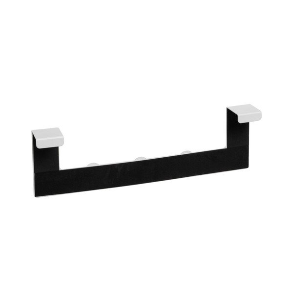 Cuier de ușă alb/negru din metal 35 cm – Casa Selección-image-2