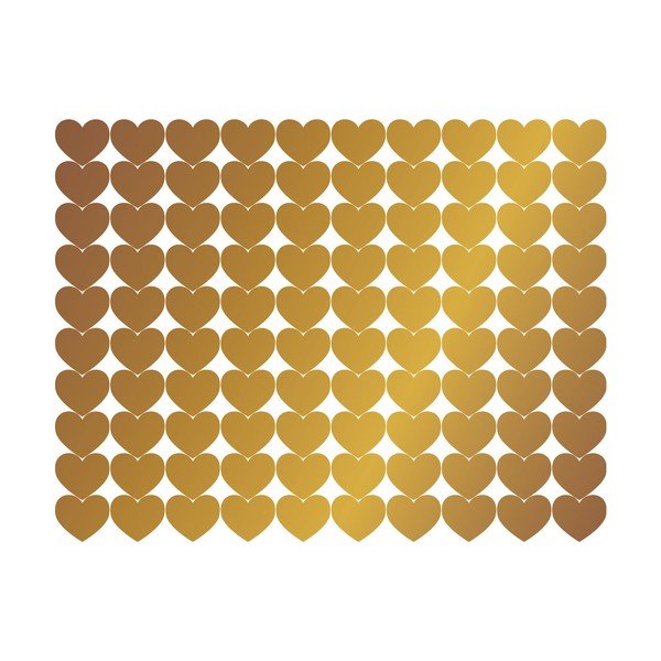 Set 100 autocolante Ambiance Golden Heart-image-2