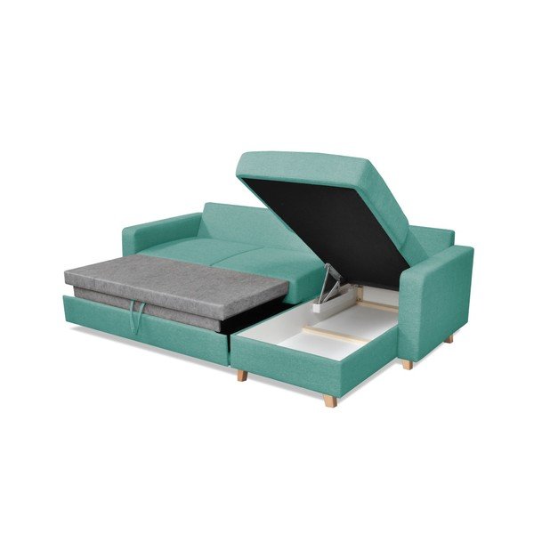 Canapea extensibilă Cosmopolitan design Nice, verde mentol-image-3