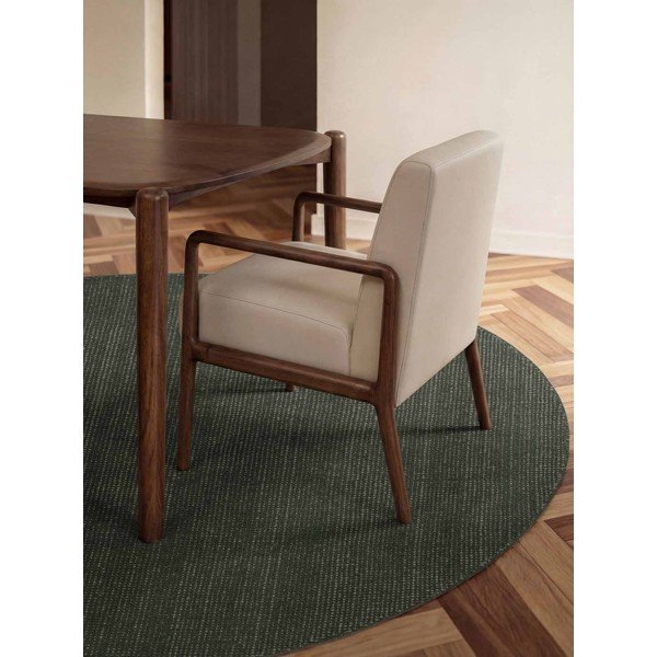 Covor verde închis țesut manual rotund din lână ø 160 cm Greenwich – Ted Baker-image-1