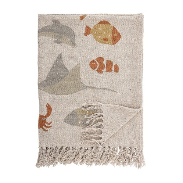 Pătură pentru copii bej din bumbac 100x80 cm Abaas - Bloomingville Mini-image-3