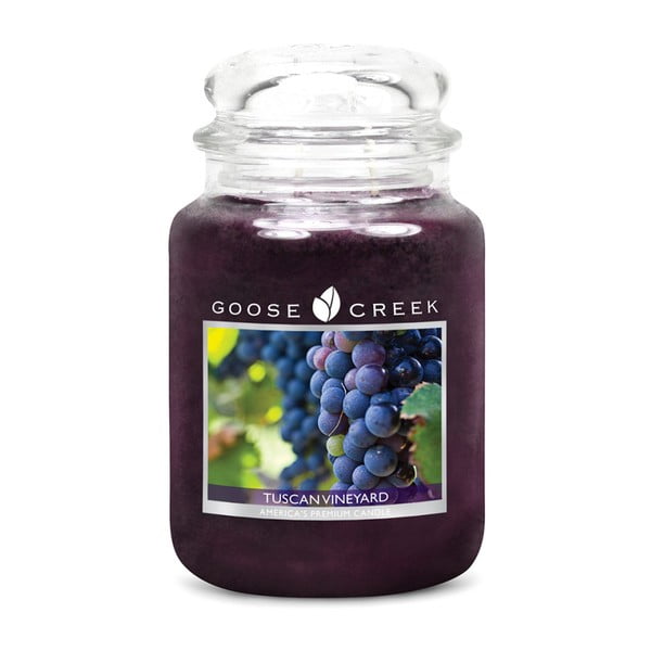 Lumânare parfumată în recipient de sticlă Goose Creek Tuscan Vineyard, 150 ore de ardere