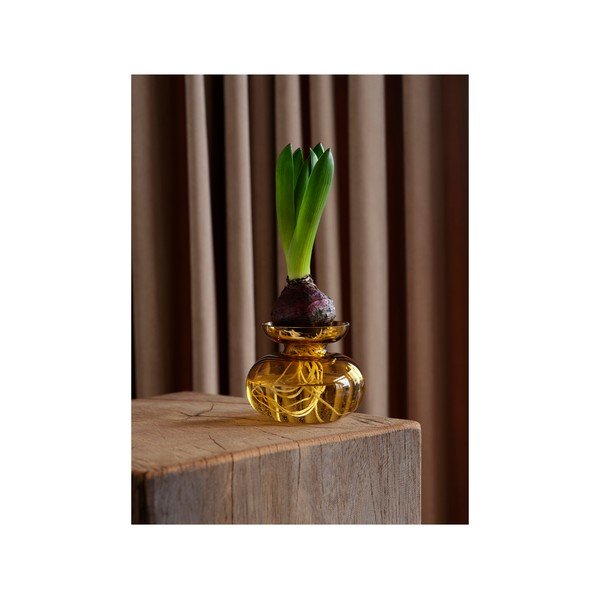 Vază galben ocru din sticlă lucrată manual (înălțime 9 cm) Inu – Zone-image-3