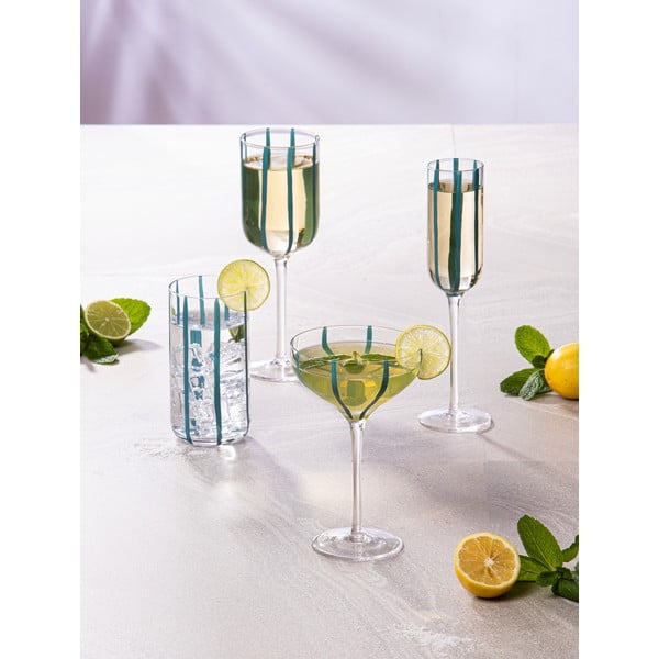 Set de pahare 4 buc. de vin 350 ml Stripe – Ladelle-image-1