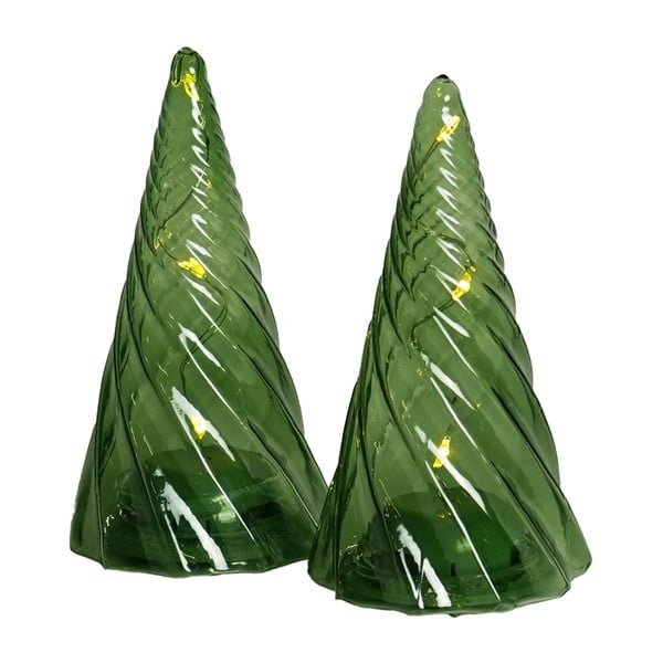 Decorațiune luminoasă de Crăciun verde 2 buc. ø 6 cm Vilma – Sirius