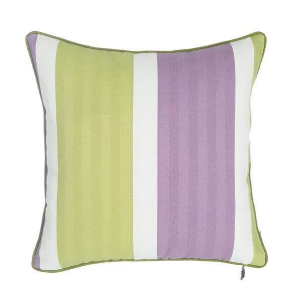 Pernă Mike & Co. NEW YORK Stripes, 43 x 43 cm, violet - verde