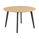 Masă de dining rotundă cu blat cu aspect de lemn de stejar ø 120 cm Cadiz – Actona