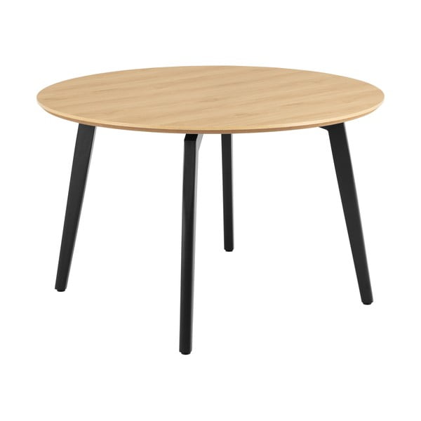 Masă de dining rotundă cu blat cu aspect de lemn de stejar ø 120 cm Cadiz – Actona