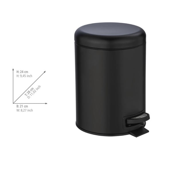 Coș de gunoi Wenko Leman, 5 l, negru-image-2