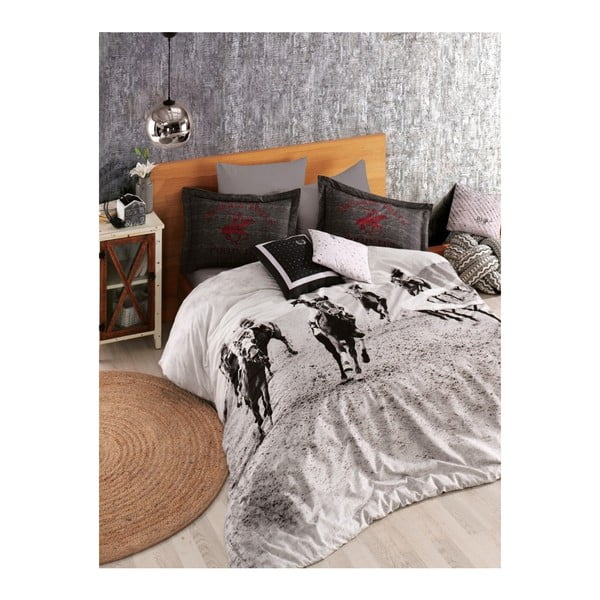 Lenjerie de pat cu cearșaf BHPC Lucy, 200 x 220 cm